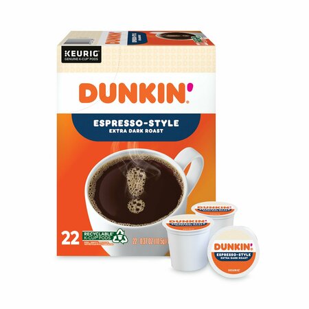 Dunkin K-Cup Pods, Espresso, PK22, 22PK 5000367616
